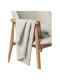 Katoenen plaid Luca, 85% katoen, 8% viscose, 7% polyacryl, Grijs, B 140 x L 200 cm