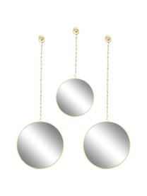 Rundes Wandspiegel-Set Dima mit goldfarbenem Metallrahmen, 3-tlg., Rahmen: Metall, beschichtet, Spiegelfläche: Spiegelglas, Goldfarben, Set mit verschiedenen Größen