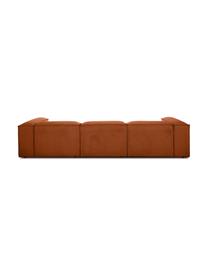 Canapé 4 places modulaire terracotta Lennon, Tissu terre cuite, larg. 327 x prof. 119 cm