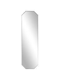 Specchio angolare da parete Isabella, Struttura: metallo rivestito Superfi, Retro: pannello di fibra a media, Nero, Larg. 40 x Alt. 140 cm