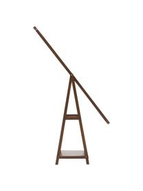 Miroir sur pied avec cadre et étagère en bois Matteo, Brun, larg. 43 x haut. 170 cm