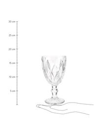 Wijnglazen Colorado met structuurpatroon, 4 stuks, Glas, Transparant, Ø 9 x H 17 cm