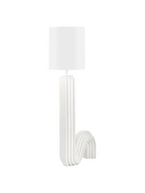 Lámpara de pie de diseño Luomo, Pantalla: lino, Cable: cubierto en tela, Blanco, An 72 x Al 153 cm