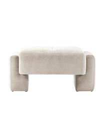 Sofa-Hocker Bobi, Bezug: 88 % Polyester, 12 % Nylo, Gestell: Massives Kiefernholz, Webstoff Cremeweiß, B 90 x T 55 cm