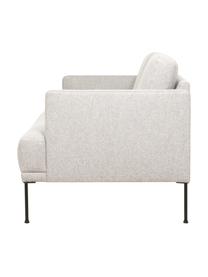 Sofa Fluente (2-Sitzer) mit Metall-Füßen, Bezug: 80% Polyester, 20% Ramie , Gestell: Massives Kiefernholz, FSC, Füße: Metall, pulverbeschichtet, Webstoff Beige, B 166 x T 85 cm