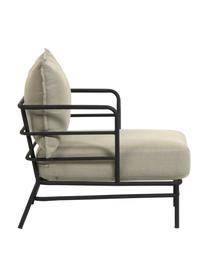 Garten-Loungesessel Mareluz, Gestell: Metall, verzinkt und lack, Beige, B 80 x T 76 cm