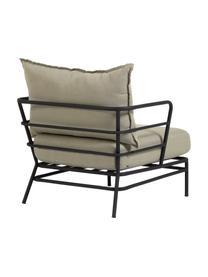 Garten-Loungesessel Mareluz, Gestell: Metall, verzinkt und lack, Beige, B 80 x T 76 cm