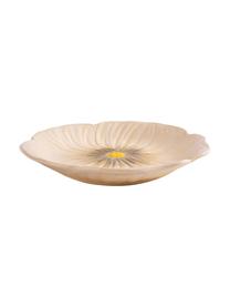 Platos postre artesanales con relieves Poppy, 2 uds., Gres, Beige, Ø 21 x Al 3 cm