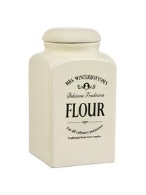 Contenitore Mrs Winterbottoms Flour, Gres, Bianco crema, nero, Ø 11 x Alt. 21 cm, 1,3 L