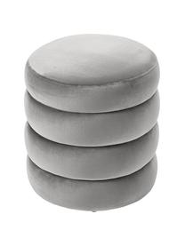 Tabouret en velours Alto, Velours gris, Ø 42 x haut. 48 cm