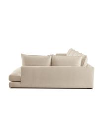 Sofá rinconera grande Tribeca, Tapizado: poliéster Alta resistenci, Estructura: madera de pino maciza, Patas: madera de haya maciza pin, Tejido beige oscuro, An 405 x F 228 cm, chaise longue derecha