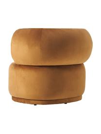 Fotel z aksamitu Cori, Tapicerka: 100% poliester (aksamit), Stelaż: drewno eukaliptusowe, Karmelowy aksamit, S 100 x W 84 cm