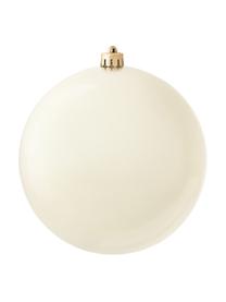 Boule de Noël incassable Stix, Plastique robuste, Blanc crème, Ø 20 cm