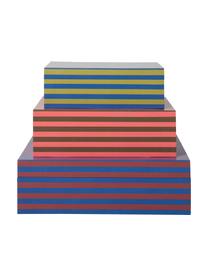 Set 3 scatole portaoggetti fatte a mano Dusk, Pannelli di fibra a media densità (MDF), poliresina, Multicolore, Set in varie misure