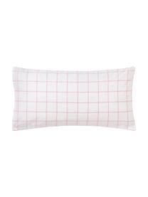 Dwustronna poszewka na poduszkę z bawełny Enna, Biały, blady różowy, S 40 x D 80 cm