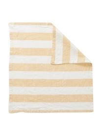Stoffen servetten Strip van katoen, 2 stuks, 100% katoen, Geel, wit, B 45 x L 45 cm