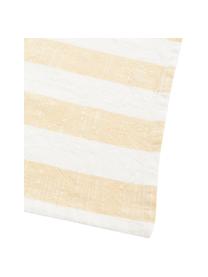 Stoff-Servietten Strip aus Baumwolle, 2 Stück, 100 % Baumwolle, Gelb, Weiß, B 45 x L 45 cm
