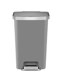 Pattumiera con ruote integrate Hana, Plastica, Grigio opaco, Larg. 41 x Alt. 65 cm