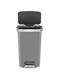 Pattumiera con ruote integrate Hana, Plastica, Grigio opaco, Larg. 41 x Alt. 65 cm