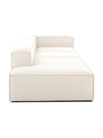 Diván modular grande Lennon, Tapizado: 100% poliéster Alta resis, Estructura: madera de pino maciza, ma, Patas: plástico, Tejido beige, An 357 x F 119 cm, respaldo izquierdo
