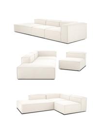 Diván modular grande Lennon, Tapizado: 100% poliéster Alta resis, Estructura: madera de pino maciza, ma, Patas: plástico, Tejido beige, An 357 x F 119 cm, respaldo izquierdo