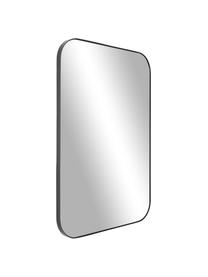 Eckiger Wandspiegel Lily, Rahmen: Metall, beschichtet, Spiegelfläche: Spiegelglas, Rückseite: Mitteldichte Holzfaserpla, Schwarz, B 50 x H 70 cm