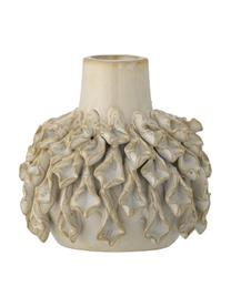Handgefertigte Vase Mokua aus Steingut, Steingut, Beige, Ø 13 x H 13 cm