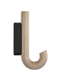 Patère en bois de chêne Umbrella, tailles variées, Bois de chêne, noir, larg. 6 x haut. 13 cm