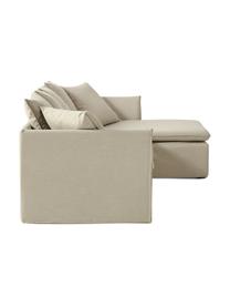 Ecksofa Mila (3-Sitzer), Bezug: 100% Polyester Der hochwe, Gestell: Kieferholz, Faserplatte, , Webstoff Dunkelgrau, B 230 x H 85 cm, Eckteil rechts