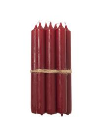Stabkerzen Classic, 10 Stück, Paraffin, Rot, Ø 2 x H 19 cm