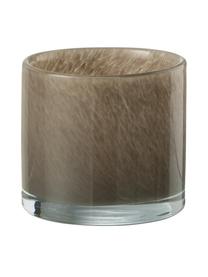 Portavelas Jade, Vidrio, Marrón, Ø 9 x Al 9 cm