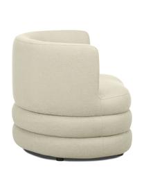 Design bouclé fauteuil Solomon, Bekleding: 100% polyester, Frame: massief sparrenhout, FSC-, Poten: kunststof, Bouclé Matcha Groen, B 95 x D 80 cm