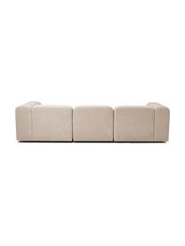 Modulares Sofa Lena (4-Sitzer) mit Hocker in Beige, Bezug: Webstoff (88% Polyester, , Gestell: Kiefernholz, Schichtholz,, Füße: Kunststoff, Webstoff Beige, B 284 cm x T 181 cm