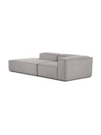 Modulaire chaise longue Lennon van corduroy, Bekleding: corduroy (92% polyester, , Frame: massief grenenhout, FSC-g, Poten: kunststof, Corduroy grijs, B 269 x H 119 cm, rugleuning rechts