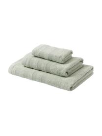 Lot de serviettes en coton Camila, 3 élém., 100 % coton
Grammage léger, 400 g/m²

Le matériau est certifié STANDARD 100 OEKO-TEX®, 3883CIT, CITEVE, Vert sauge, Lot de différentes tailles