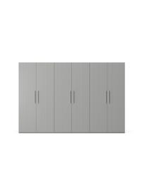 Modularer Drehtürenschrank Simone, 300 cm Breite, mehrere Varianten, Korpus: Spanplatte, FSC-zertifizi, Holz, Grau, Basic Interior, Höhe 200 cm