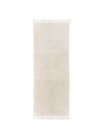 Ręcznie tuftowany chodnik z bawełny z frędzlami Daya, Kremowobiały, S 80 x D 250 cm