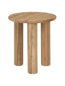 Stolik pomocniczy z drewna dębowego Didi, Lite drewno dębowe olejowane, Brązowy, Ø 40 x W 45 cm