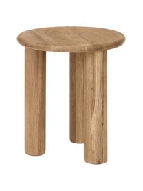 Stolik pomocniczy z drewna dębowego Didi, Lite drewno dębowe olejowane, Brązowy, Ø 40 x W 45 cm