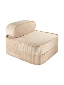 Fotel rozkładany ze sztruksu dla dzieci Sugar, Tapicerka: sztruks (100% poliester), Beżowy sztruks, S 60 x G 65 cm