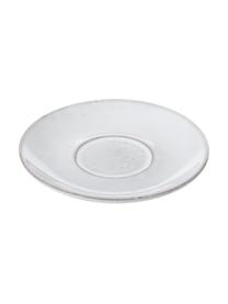 Ręcznie wykonany kubek ze spodkiem Nordic Sand, Kamionka, Szary, odcienie beżowego, Ø 11 x W 5 cm, 250 ml