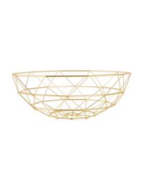 Aufbewahrungskorb Diamond Cut, Metall, Goldfarben, Ø 35 x H 13 cm