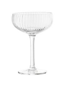 Champagneglazen Astrid met groefstructuur, 6 stuks, Glas, Transparant, Ø 11 x H 16 cm