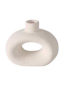 Set 2 candelabri in gres Rody, Gres, Bianco, taupe, opaco, Larg. 12 x Alt. 10 cm