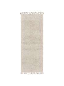 Ręcznie tuftowany chodnik z bawełny z frędzlami Daya, Beżowy, S 80 x D 300 cm