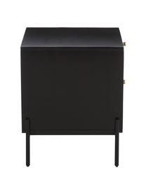 Noční stolek se zásuvkami Vienna, Mangové dřevo, černá, Š 45 cm, V 55 cm