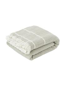 Copriletto in cotone con frange Kailani, 100% cotone organico certificato BCI
Densità del filo 225 TC, qualità comfort

La biancheria da letto in cotone è piacevolmente morbida sulla pelle, assorbe bene l'umidità ed è adatta per chi soffre di allergie, Verde salvia, Larg. 180 x Lung. 250 cm