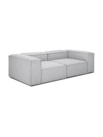 Modulares Sofa Lennon (3-Sitzer), Bezug: 100% Polyester Der strapa, Gestell: Massives Kiefernholz, FSC, Füße: Kunststoff, Webstoff Hellgrau, B 238 x T 119 cm