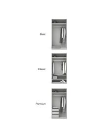 Armario modular Charlotte, 2 puertas (100 cm), diferentes variantes, Estructura: aglomerado con certificad, Gris, Interior Basic (Al 200 cm)