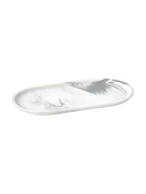 Deko-Tablett Livana in Marmoroptik, Porzellan, Grau, B 30 x H 2 cm